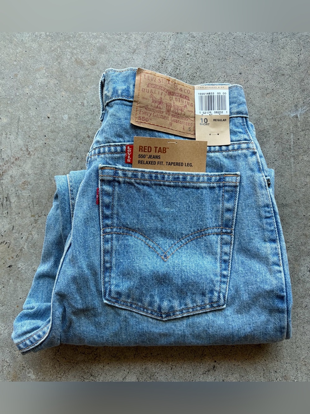 Vintage Y2K Levis 550 Jeans Blue Relaxed Tapered NWT